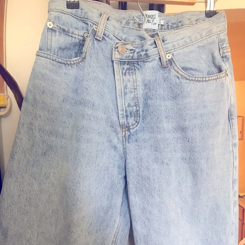 Princess Polly Holly Asymmetrical jeans size 4